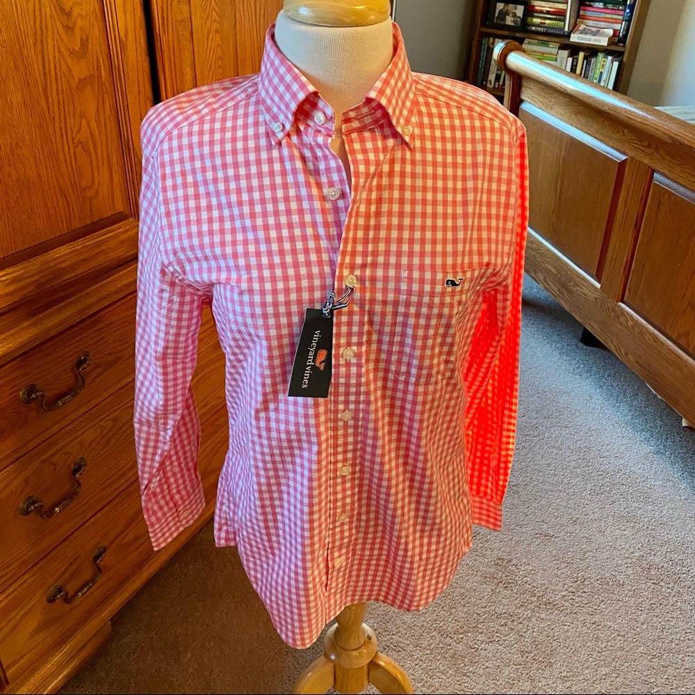 Vineyard Vines Slim Fit Tucker Shirt Button-Down Gingham New Men’s Size Small